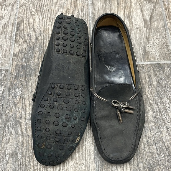 Women's TOD'S Loafers Size 38 Black/Grey - Picture 4 of 6